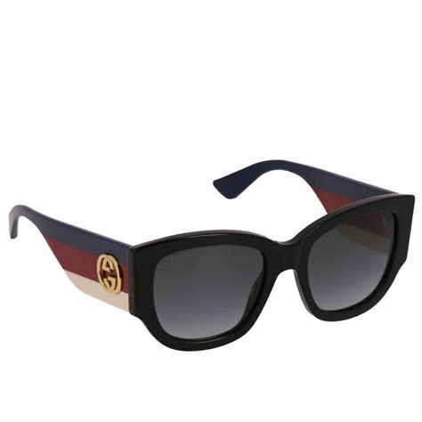 gucci occhiali sole neri|farfetch Gucci occhiali.